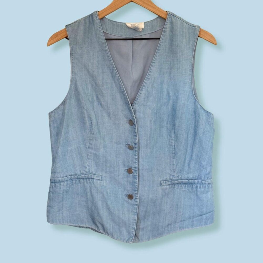 Women's Blue Denim Vest